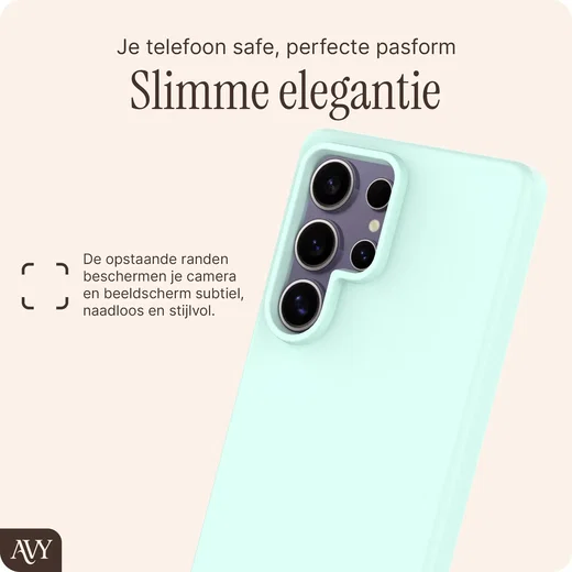 AVY Samsung Galaxy S25 Ultra Hoesje Liquid Silicone met MagSafe Matcha afbeelding 9