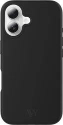 AVY Apple iPhone 16 Hoesje Liquid Silicone met MagSafe Zwart afbeelding