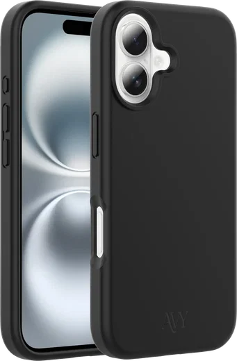 AVY Apple iPhone 16 Hoesje Liquid Silicone met MagSafe Zwart afbeelding 11