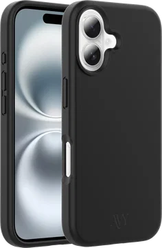AVY Apple iPhone 16 Hoesje Liquid Silicone met MagSafe Zwart