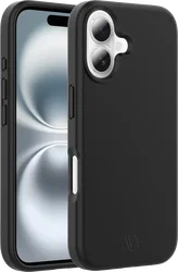 AVY Apple iPhone 16 Hoesje Liquid Silicone met MagSafe Zwart afbeelding