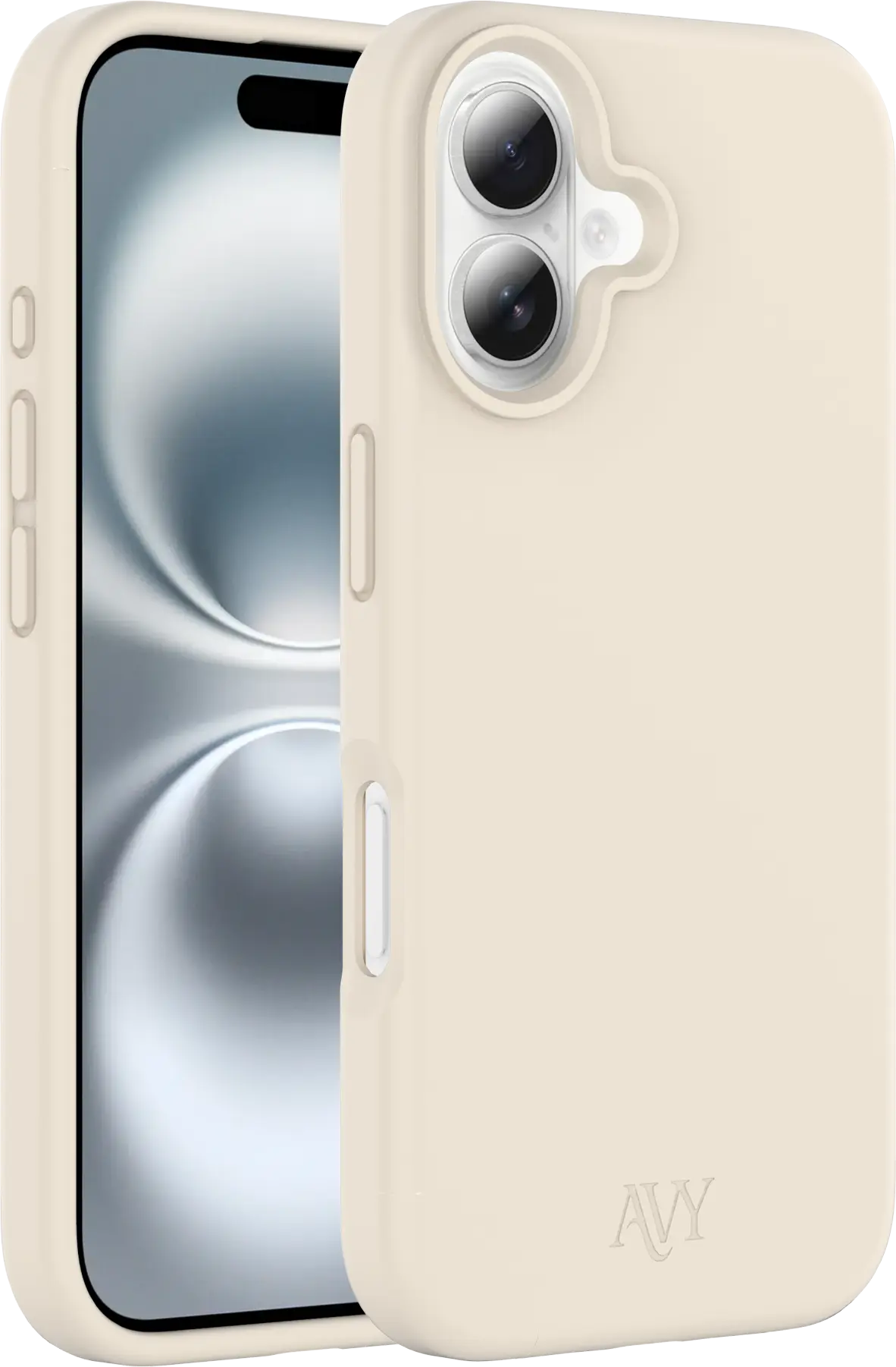 AVY Apple iPhone 16 Hoesje Liquid Silicone met MagSafe Beige afbeelding 11