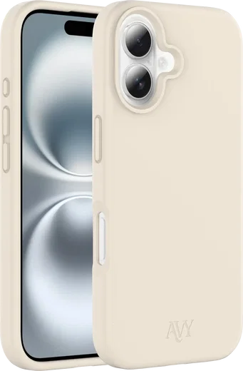 AVY Apple iPhone 16 Hoesje Liquid Silicone met MagSafe Beige afbeelding 11