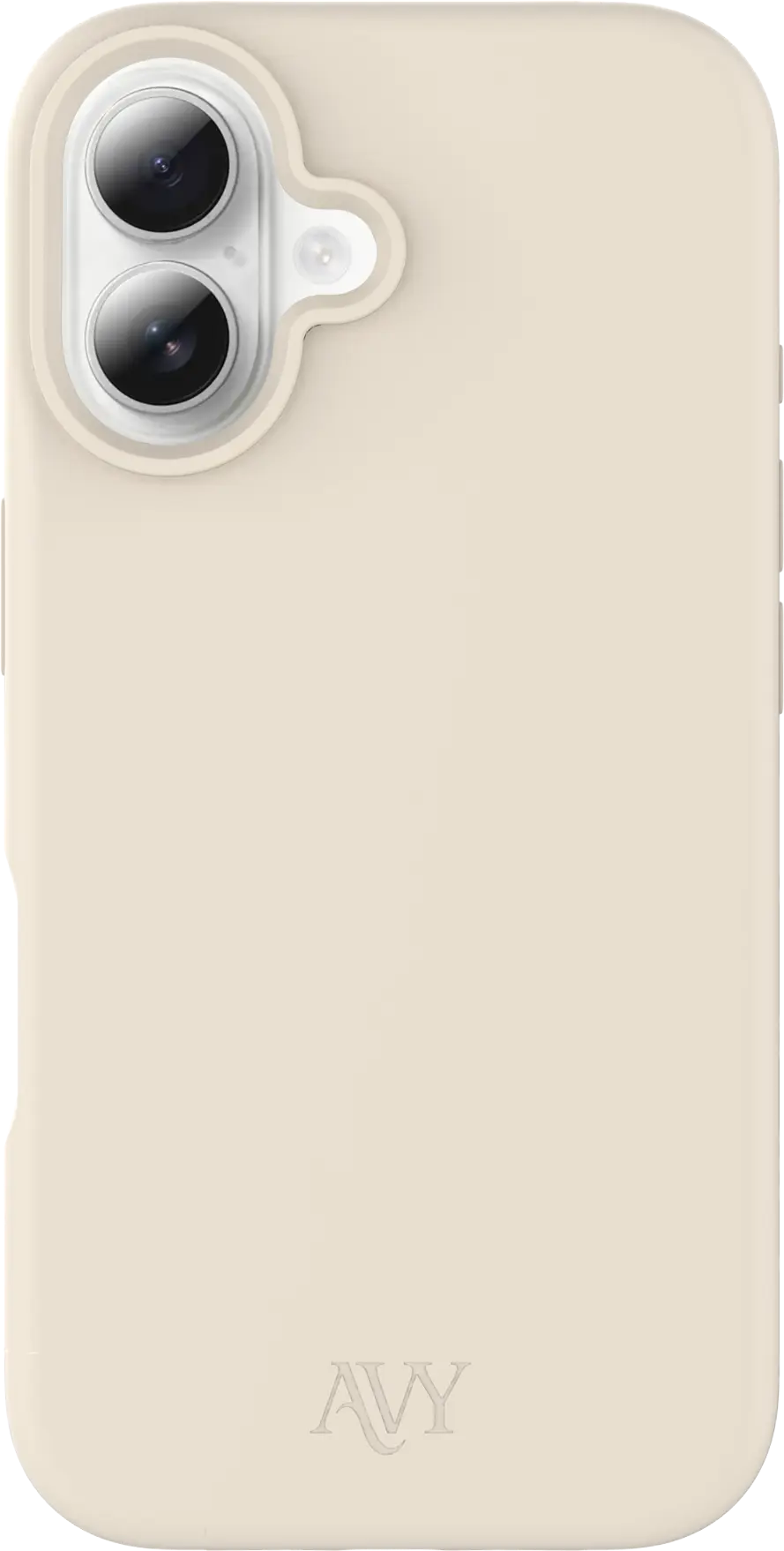 AVY Apple iPhone 16 Hoesje Liquid Silicone met MagSafe Beige afbeelding 1
