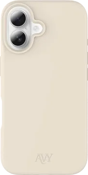 AVY Apple iPhone 16 Hoesje Liquid Silicone met MagSafe Beige
