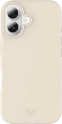 AVY Apple iPhone 16 Hoesje Liquid Silicone met MagSafe Beige afbeelding