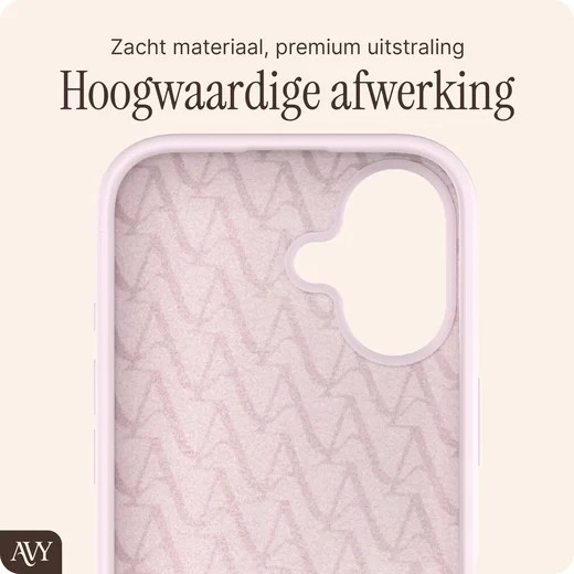 AVY Apple iPhone 16 Hoesje Liquid Silicone met MagSafe Roze afbeelding 10