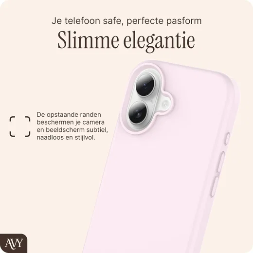 AVY Apple iPhone 16 Hoesje Liquid Silicone met MagSafe Roze afbeelding 9