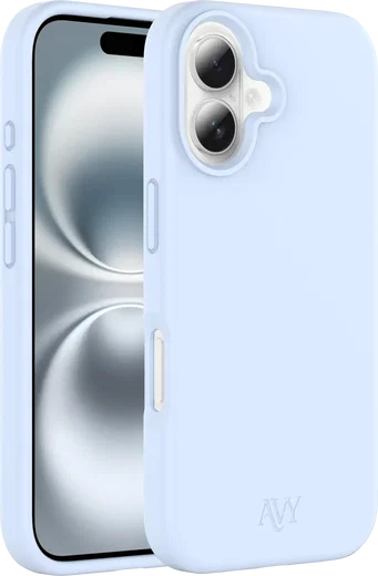 AVY Apple iPhone 16 Hoesje Liquid Silicone met MagSafe Blauw afbeelding 11