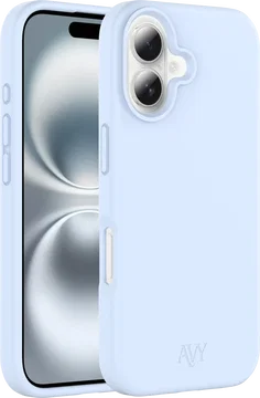AVY Apple iPhone 16 Hoesje Liquid Silicone met MagSafe Blauw