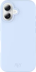 AVY Apple iPhone 16 Hoesje Liquid Silicone met MagSafe Blauw afbeelding