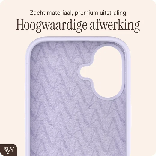 AVY Apple iPhone 16 Hoesje Liquid Silicone met MagSafe Paars afbeelding 10