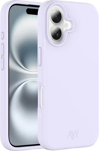 AVY Apple iPhone 16 Hoesje Liquid Silicone met MagSafe Paars afbeelding 11