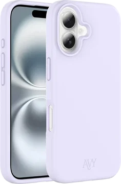 AVY Apple iPhone 16 Hoesje Liquid Silicone met MagSafe Paars