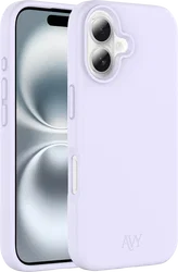 AVY Apple iPhone 16 Hoesje Liquid Silicone met MagSafe Paars afbeelding