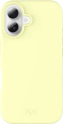 AVY Apple iPhone 16 Hoesje Liquid Silicone met MagSafe Butter Yellow afbeelding
