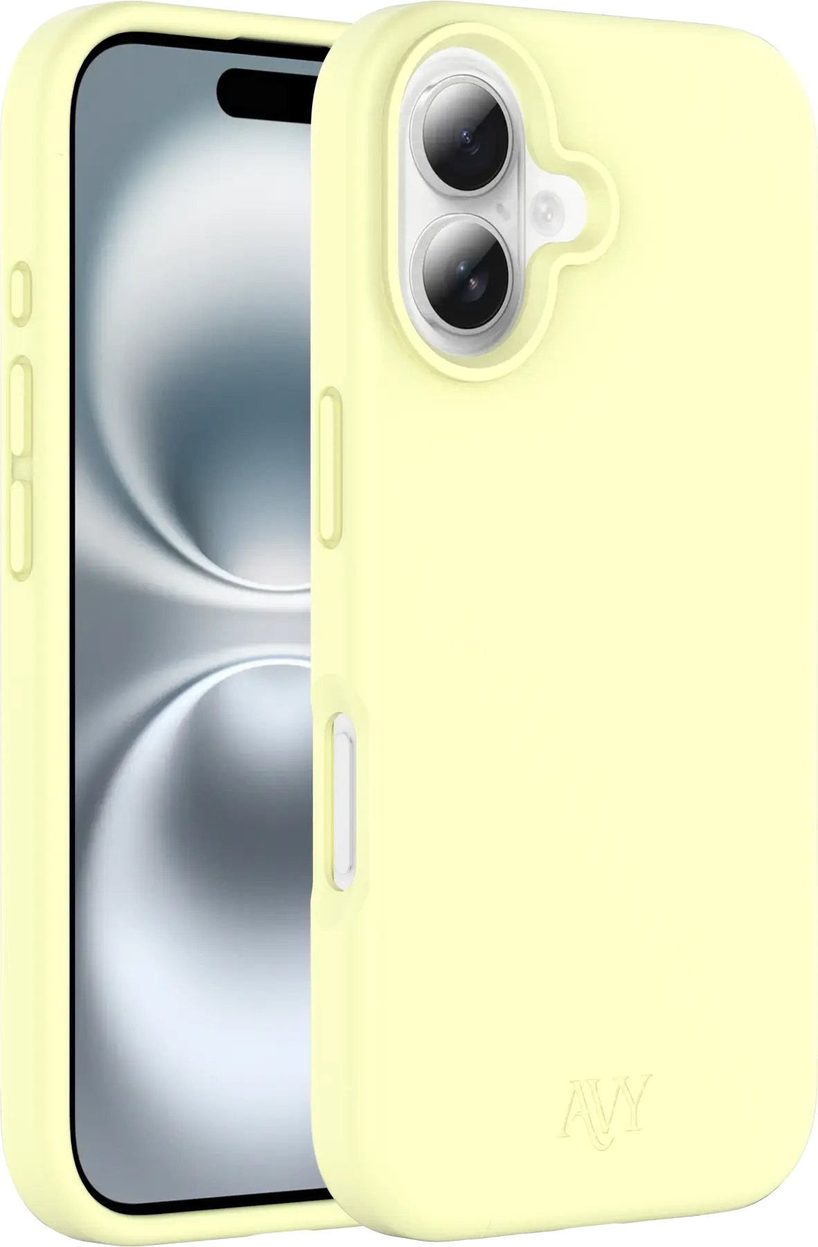 AVY Apple iPhone 16 Hoesje Liquid Silicone met MagSafe Butter Yellow afbeelding 11