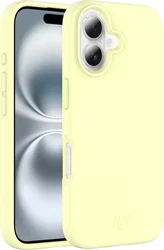 AVY Apple iPhone 16 Hoesje Liquid Silicone met MagSafe Butter Yellow afbeelding