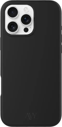 AVY Apple iPhone 16 Pro Hoesje Liquid Silicone met MagSafe Zwart afbeelding 1