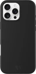 AVY Apple iPhone 16 Pro Hoesje Liquid Silicone met MagSafe Zwart afbeelding