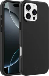 AVY Apple iPhone 16 Pro Hoesje Liquid Silicone met MagSafe Zwart afbeelding