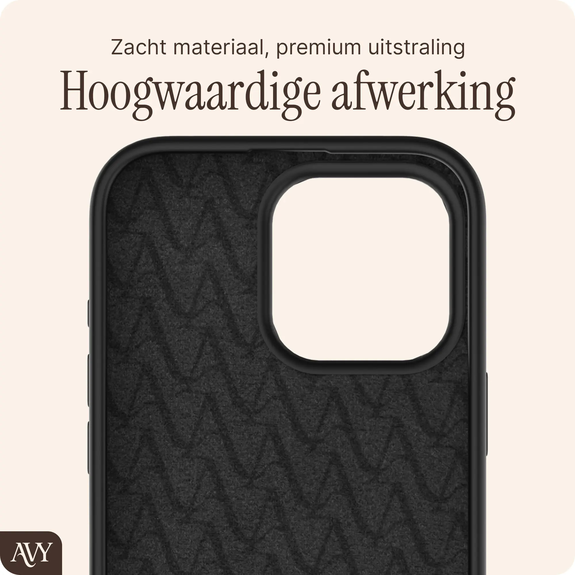 AVY Apple iPhone 16 Pro Hoesje Liquid Silicone met MagSafe Zwart afbeelding 10