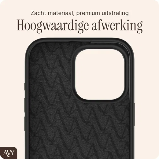 AVY Apple iPhone 16 Pro Hoesje Liquid Silicone met MagSafe Zwart afbeelding 10