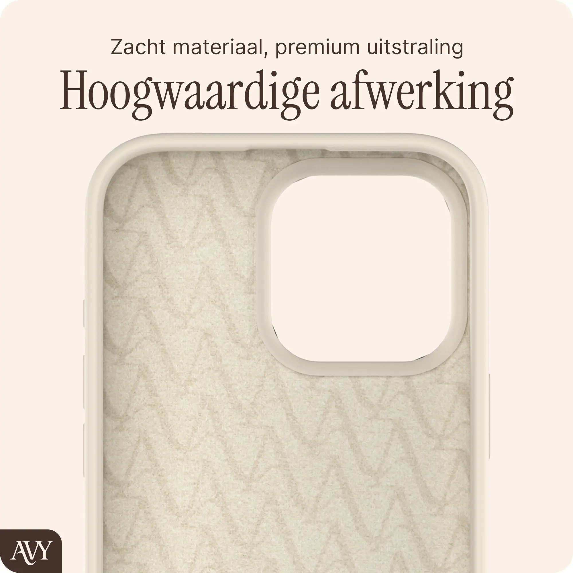AVY Apple iPhone 16 Pro Hoesje Liquid Silicone met MagSafe Beige afbeelding 10