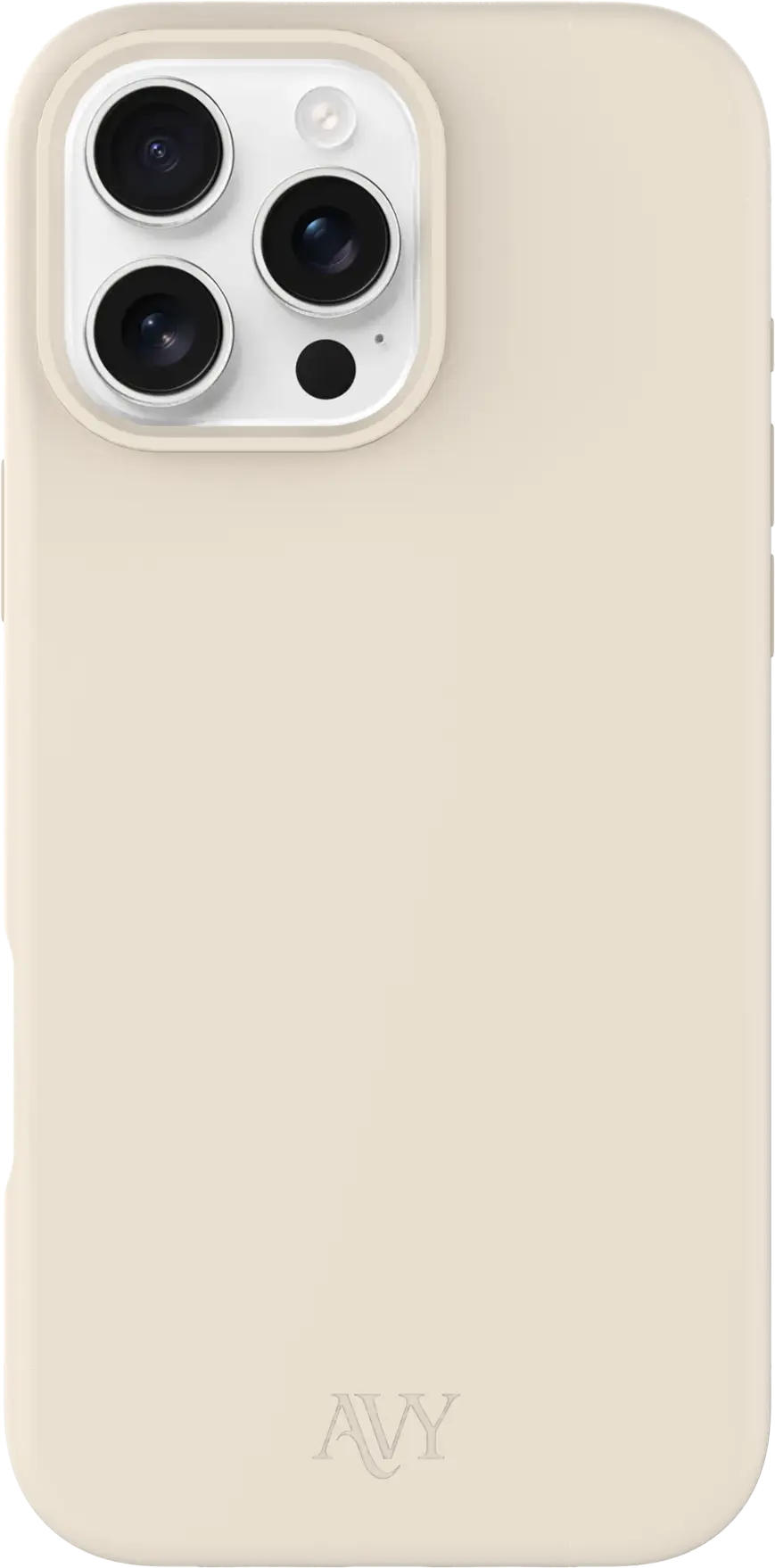 AVY Apple iPhone 16 Pro Hoesje Liquid Silicone met MagSafe Beige afbeelding 1