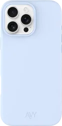 AVY Apple iPhone 16 Pro Hoesje Liquid Silicone met MagSafe Blauw afbeelding