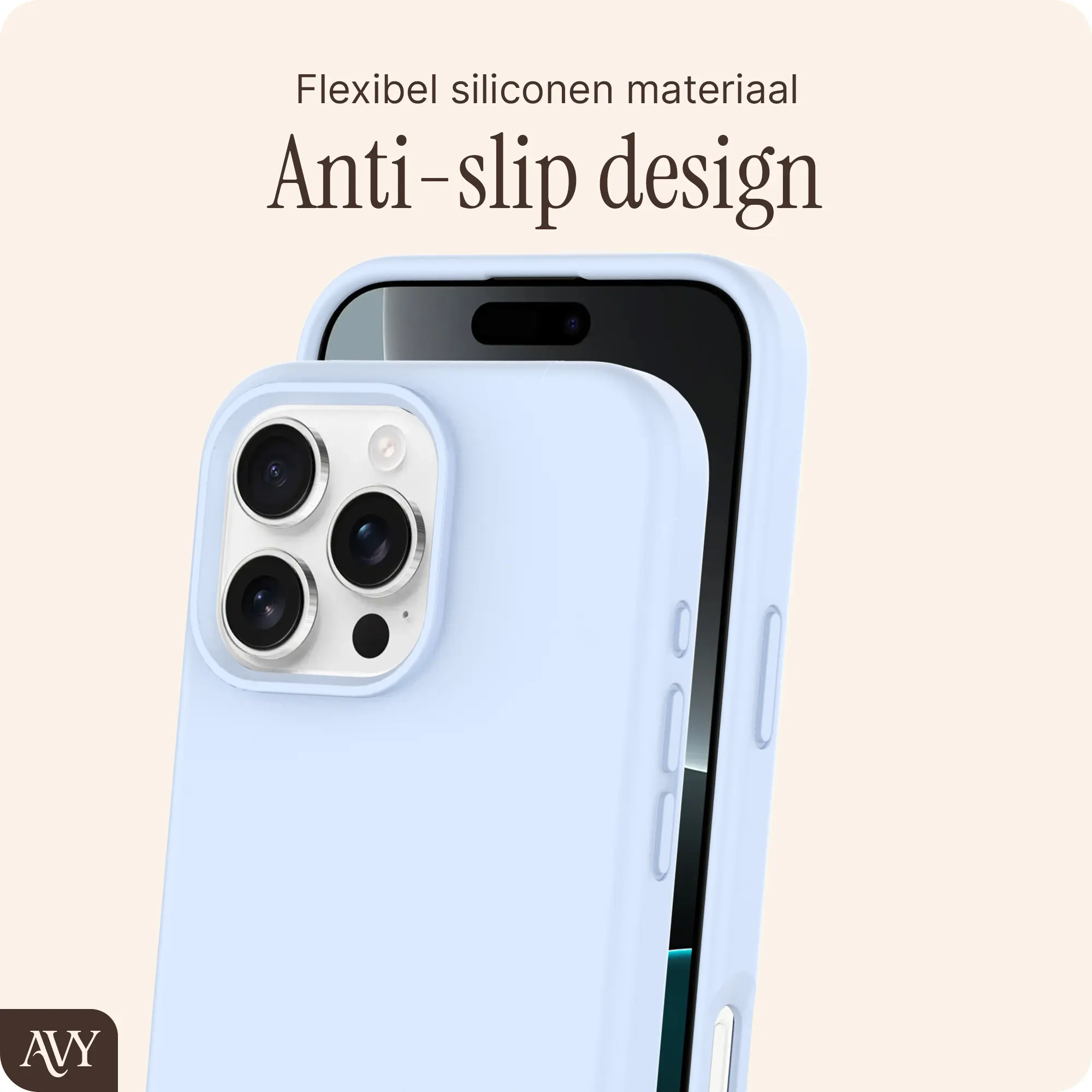 AVY Apple iPhone 16 Pro Hoesje Liquid Silicone met MagSafe Blauw afbeelding 7