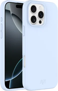 AVY Apple iPhone 16 Pro Hoesje Liquid Silicone met MagSafe Blauw
