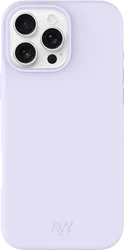 AVY Apple iPhone 16 Pro Hoesje Liquid Silicone met MagSafe Paars afbeelding