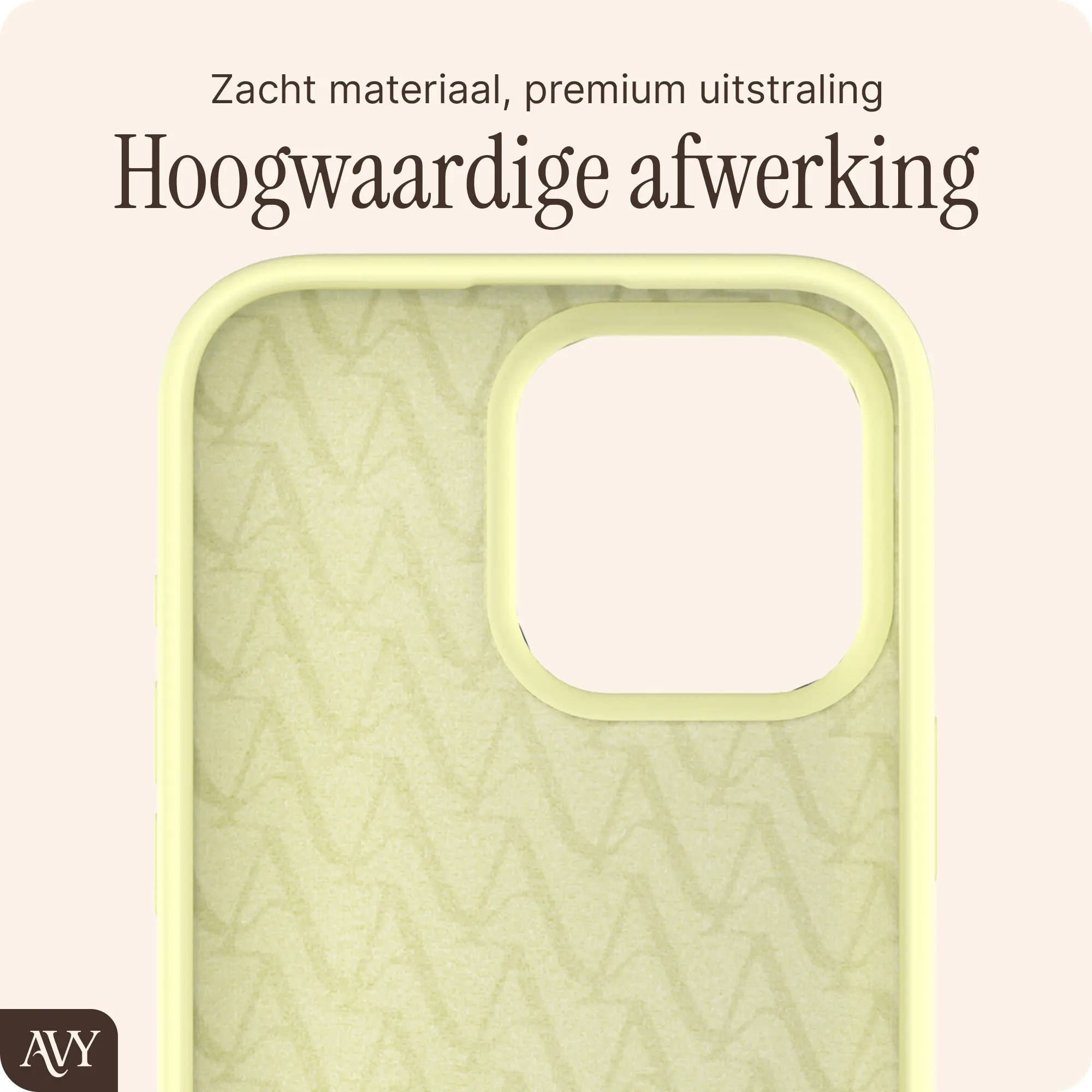 AVY Apple iPhone 16 Pro Hoesje Liquid Silicone met MagSafe Butter Yellow afbeelding 10