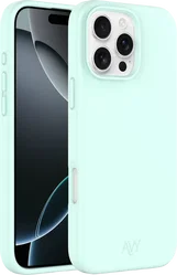 AVY Apple iPhone 16 Pro Hoesje Liquid Silicone met MagSafe Matcha afbeelding