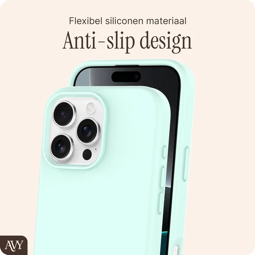 AVY Apple iPhone 16 Pro Hoesje Liquid Silicone met MagSafe Matcha afbeelding 7