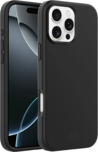 AVY Apple iPhone 16 Pro Max Hoesje Liquid Silicone met MagSafe Zwart afbeelding 11