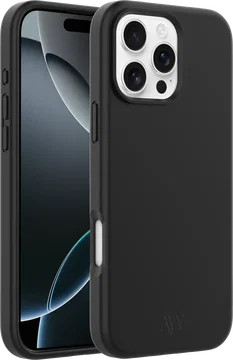 AVY Apple iPhone 16 Pro Max Hoesje Liquid Silicone met MagSafe Zwart