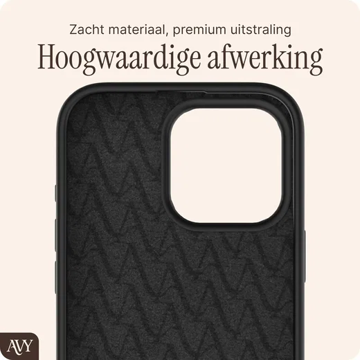 AVY Apple iPhone 16 Pro Max Hoesje Liquid Silicone met MagSafe Zwart afbeelding 10
