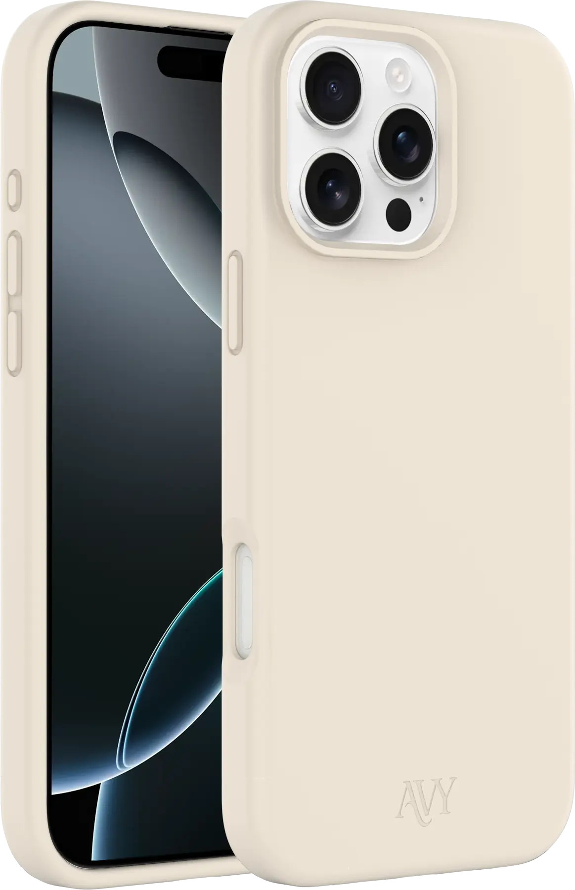 AVY Apple iPhone 16 Pro Max Hoesje Liquid Silicone met MagSafe Beige afbeelding 11