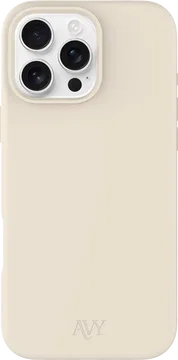 AVY Apple iPhone 16 Pro Max Hoesje Liquid Silicone met MagSafe Beige