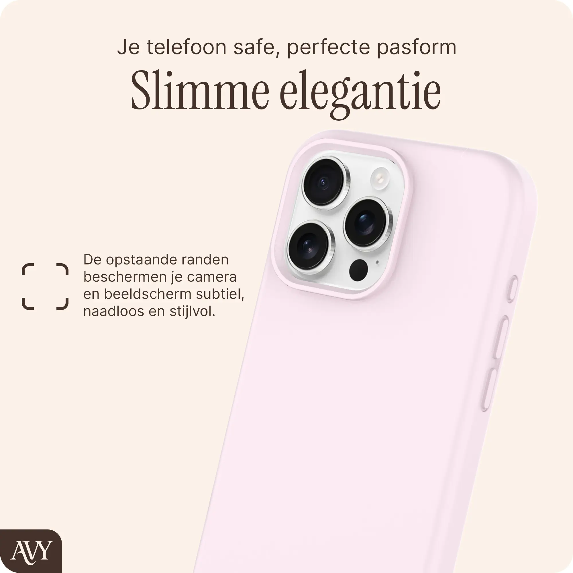 AVY Apple iPhone 16 Pro Max Hoesje Liquid Silicone met MagSafe Roze afbeelding 9