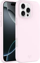 AVY Apple iPhone 16 Pro Max Hoesje Liquid Silicone met MagSafe Roze afbeelding