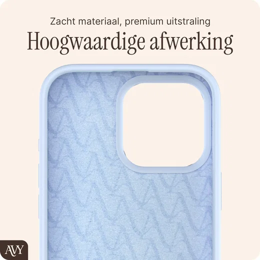 AVY Apple iPhone 16 Pro Max Hoesje Liquid Silicone met MagSafe Blauw afbeelding 10