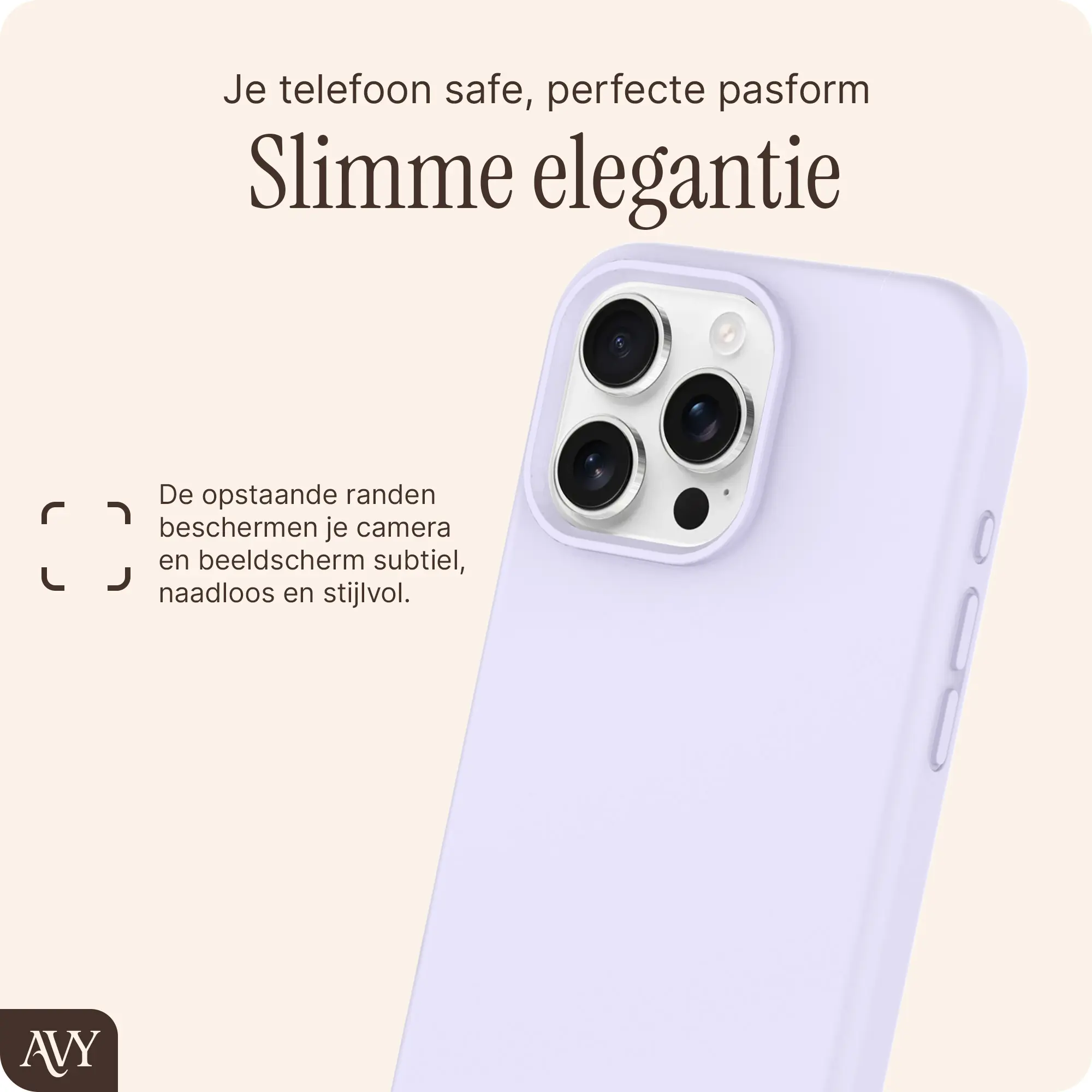 AVY Apple iPhone 16 Pro Max Hoesje Liquid Silicone met MagSafe Paars afbeelding 9