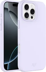 AVY Apple iPhone 16 Pro Max Hoesje Liquid Silicone met MagSafe Paars afbeelding
