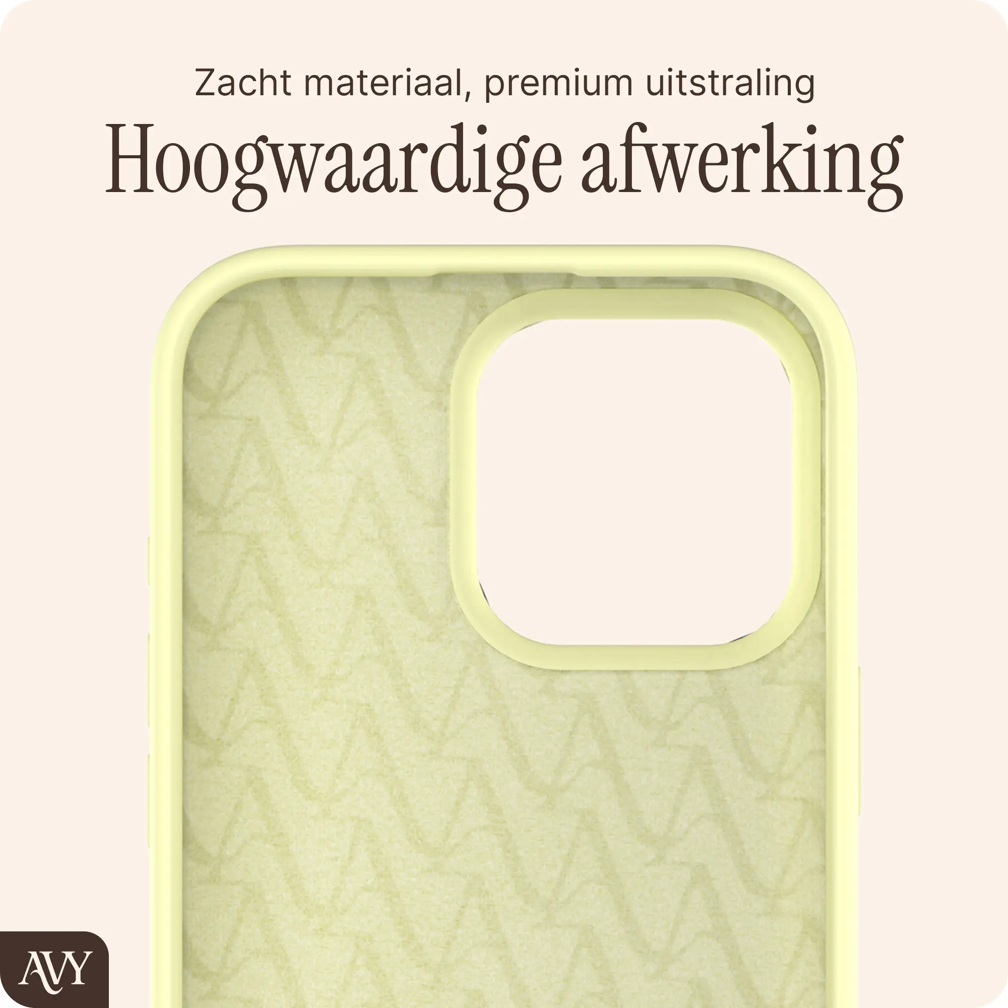 AVY Apple iPhone 16 Pro Max Hoesje Liquid Silicone met MagSafe Butter Yellow afbeelding 9