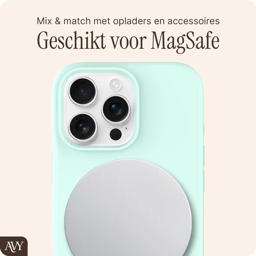 AVY Apple iPhone 16 Pro Max Hoesje Liquid Silicone met MagSafe Matcha afbeelding 8