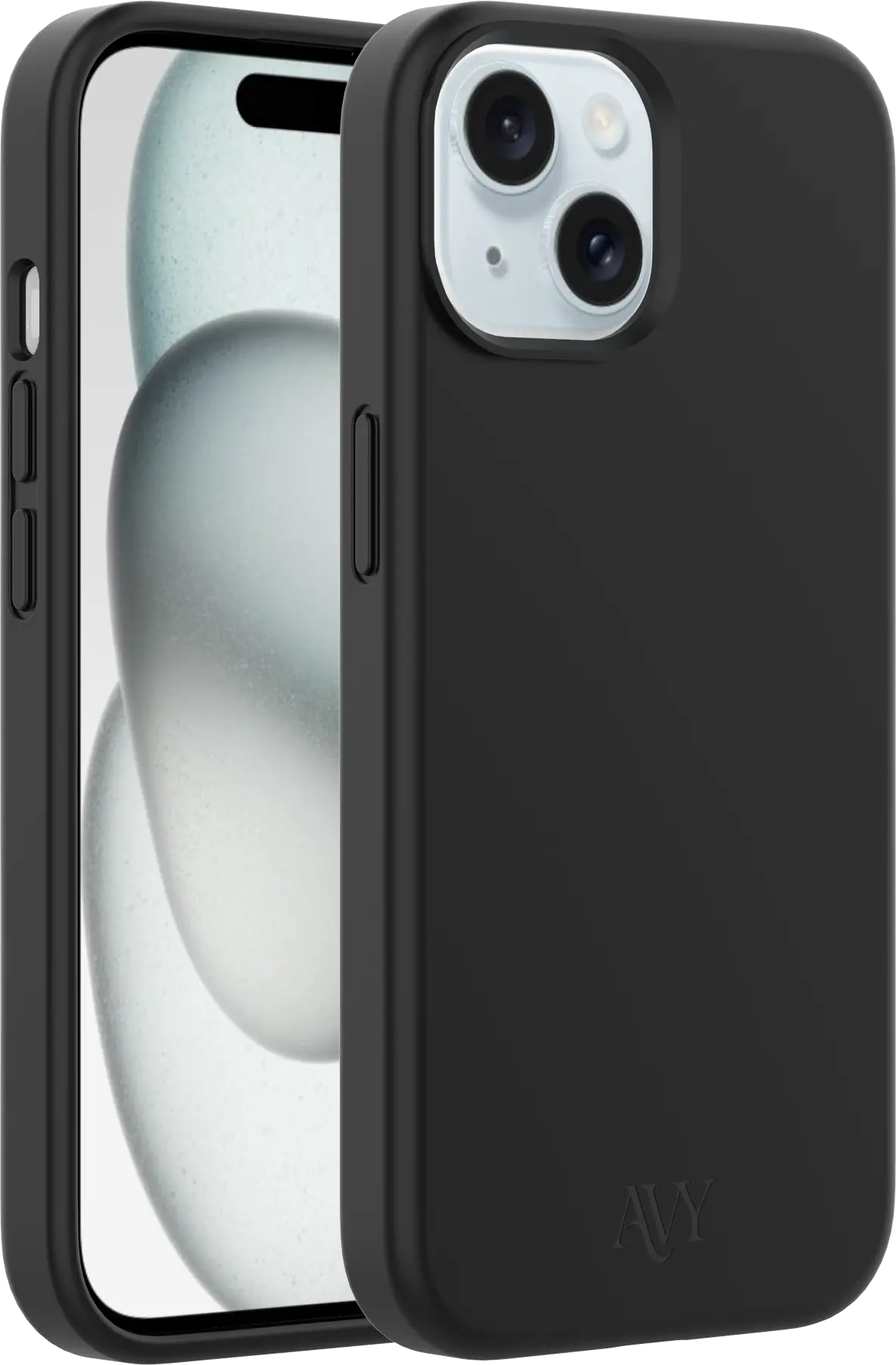 AVY Apple iPhone 15 Hoesje Liquid Silicone met MagSafe Zwart afbeelding 11
