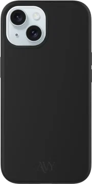 AVY Apple iPhone 15 Hoesje Liquid Silicone met MagSafe Zwart